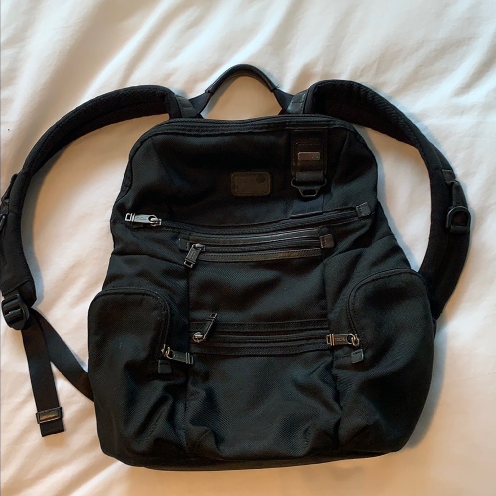 Tumi black backpack